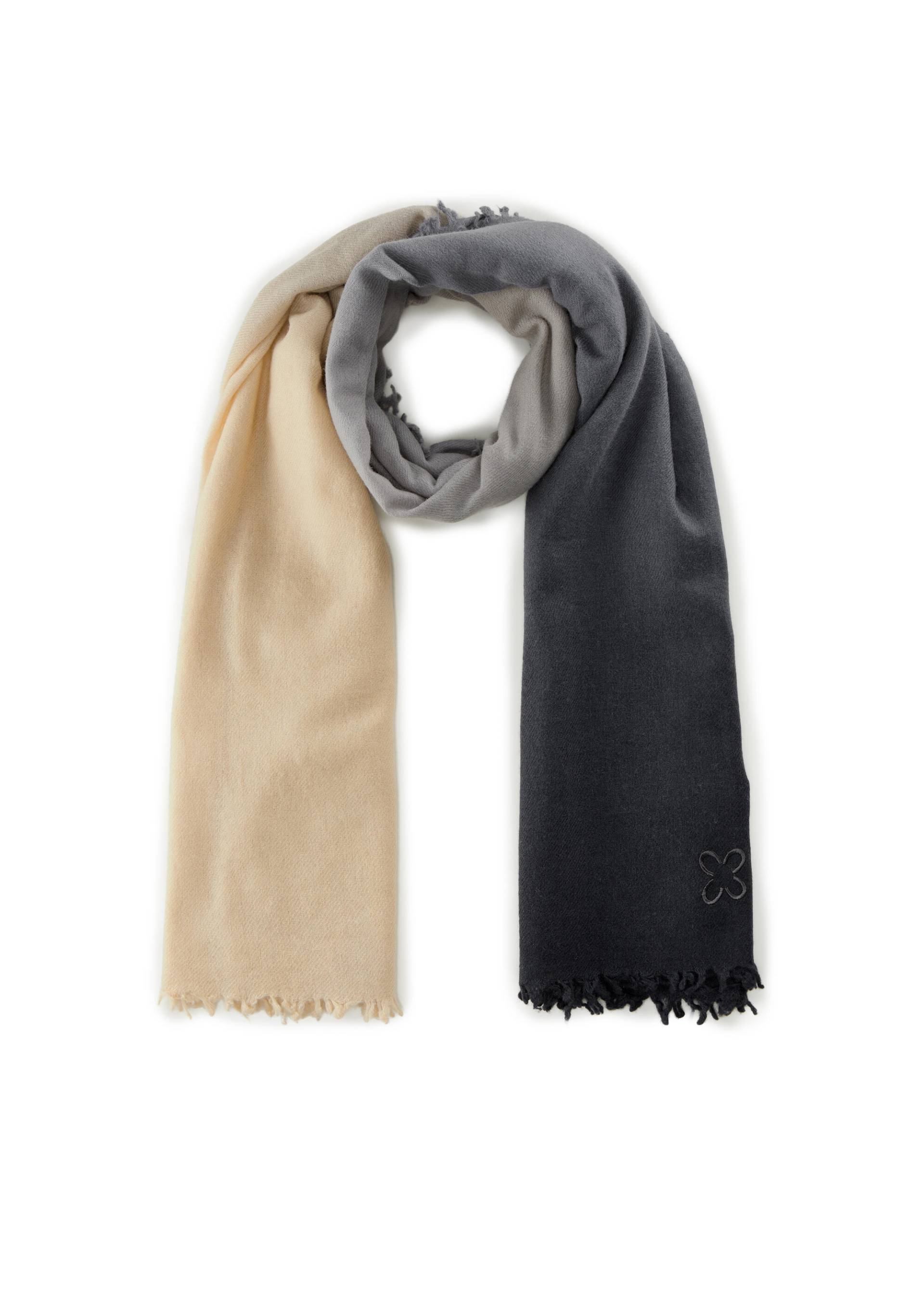 Premium Schal aus weicher Woll-Kaschmir-Mischung mit Batik-Färbung grau - Gr. - one size von Codello Lifestyle Accessories GmbH