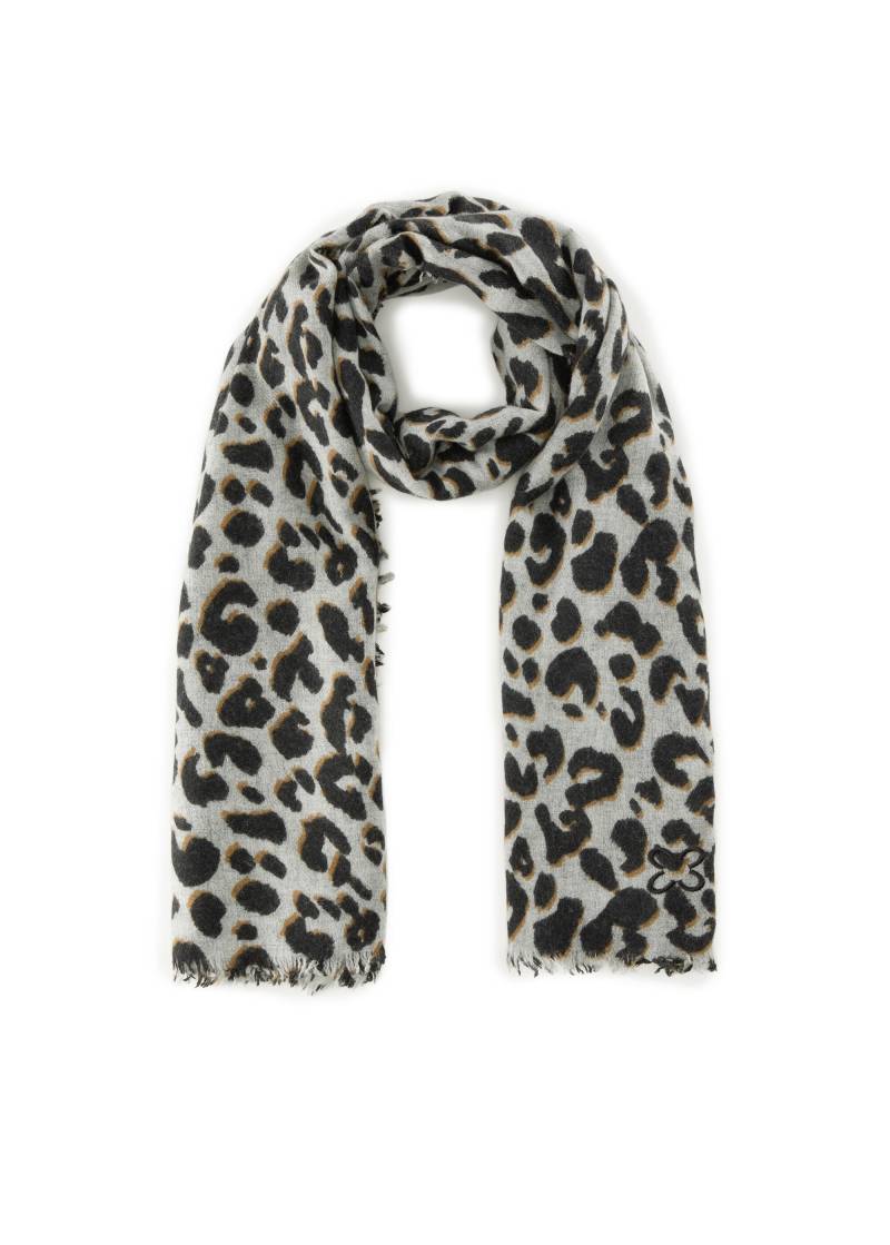 Premium Schal aus weicher Woll-Kaschmir-Mischung mit Leo-Muster schwarz - Gr. - one size von Codello Lifestyle Accessories GmbH