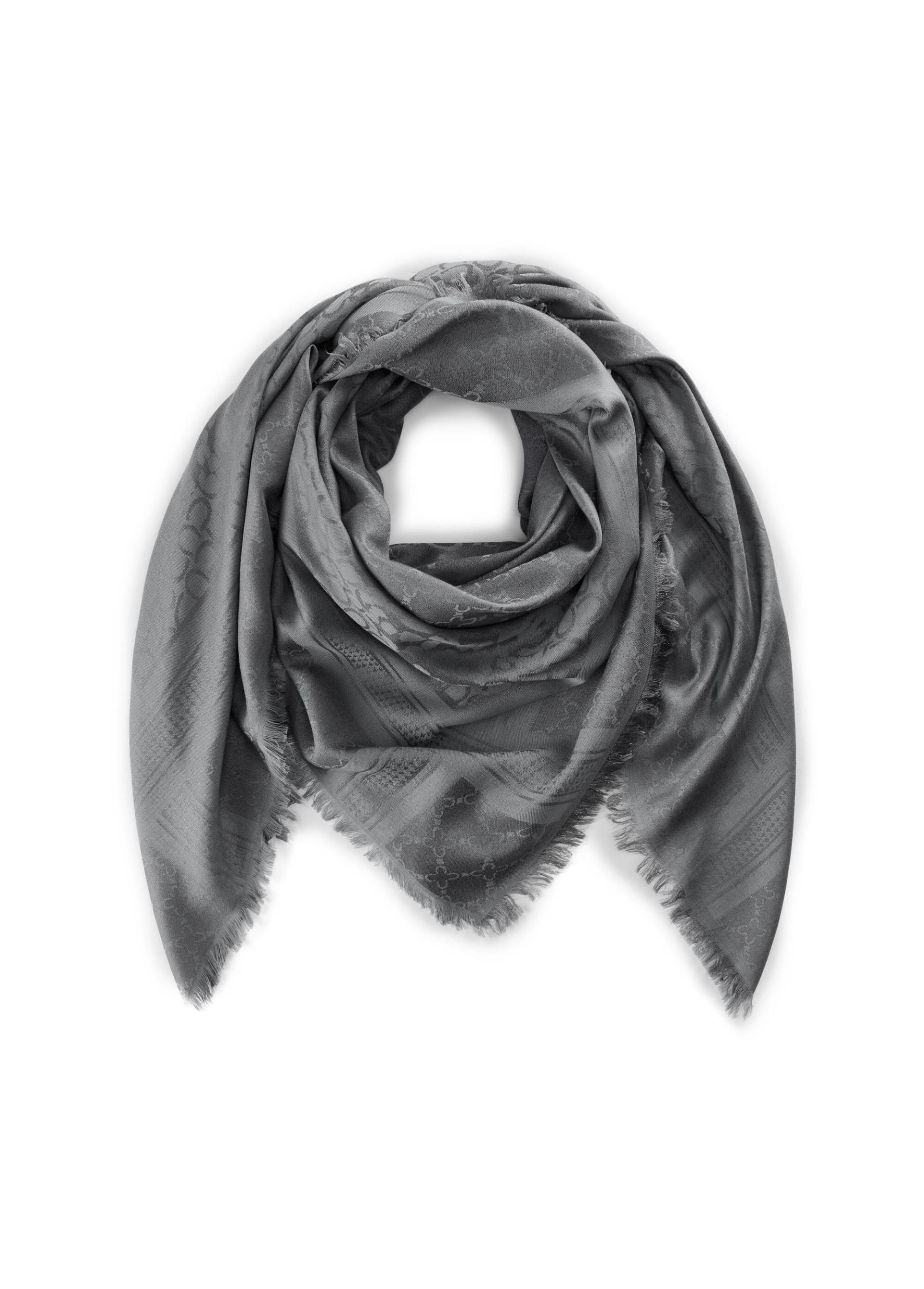 Premium Tuch aus feiner Baumwollmischung mit Monogramm-Muster grau - Gr. - one size von Codello Lifestyle Accessories GmbH