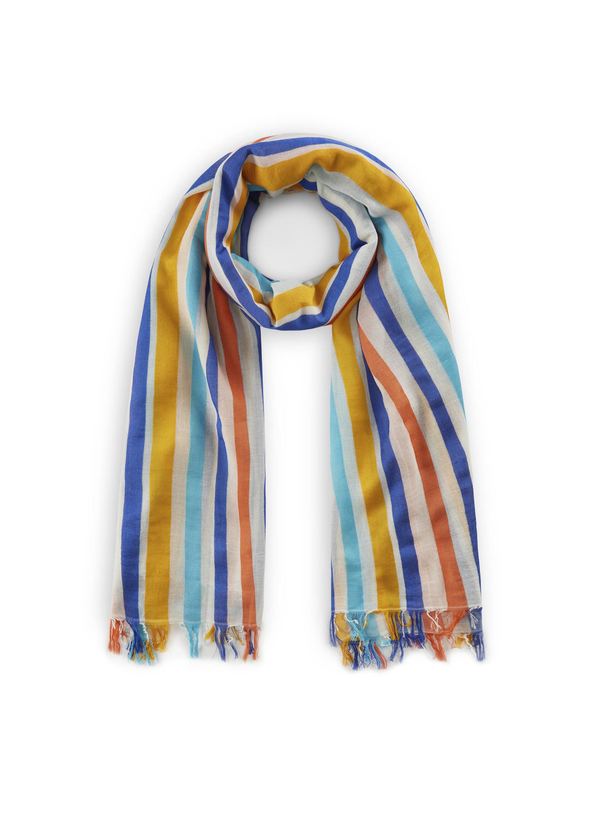 Schal aus Baumwolle und Modal mit stylischen Streifen blau - Gr. - one size von Codello Lifestyle Accessories GmbH