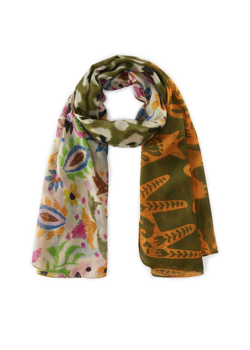 Schal aus recyceltem Polyester im Muster-Mix grün - Gr. - one size von Codello Lifestyle Accessories GmbH