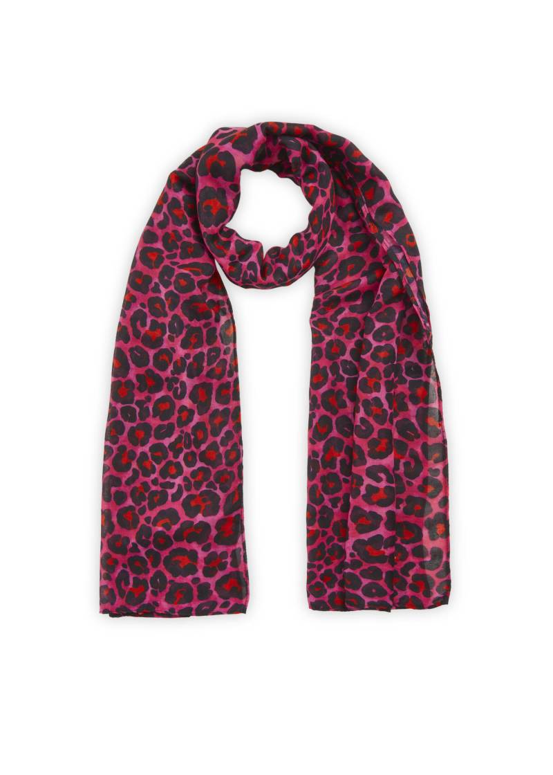Schal aus recyceltem Polyester mit Leomuster pink von Codello Lifestyle Accessories GmbH