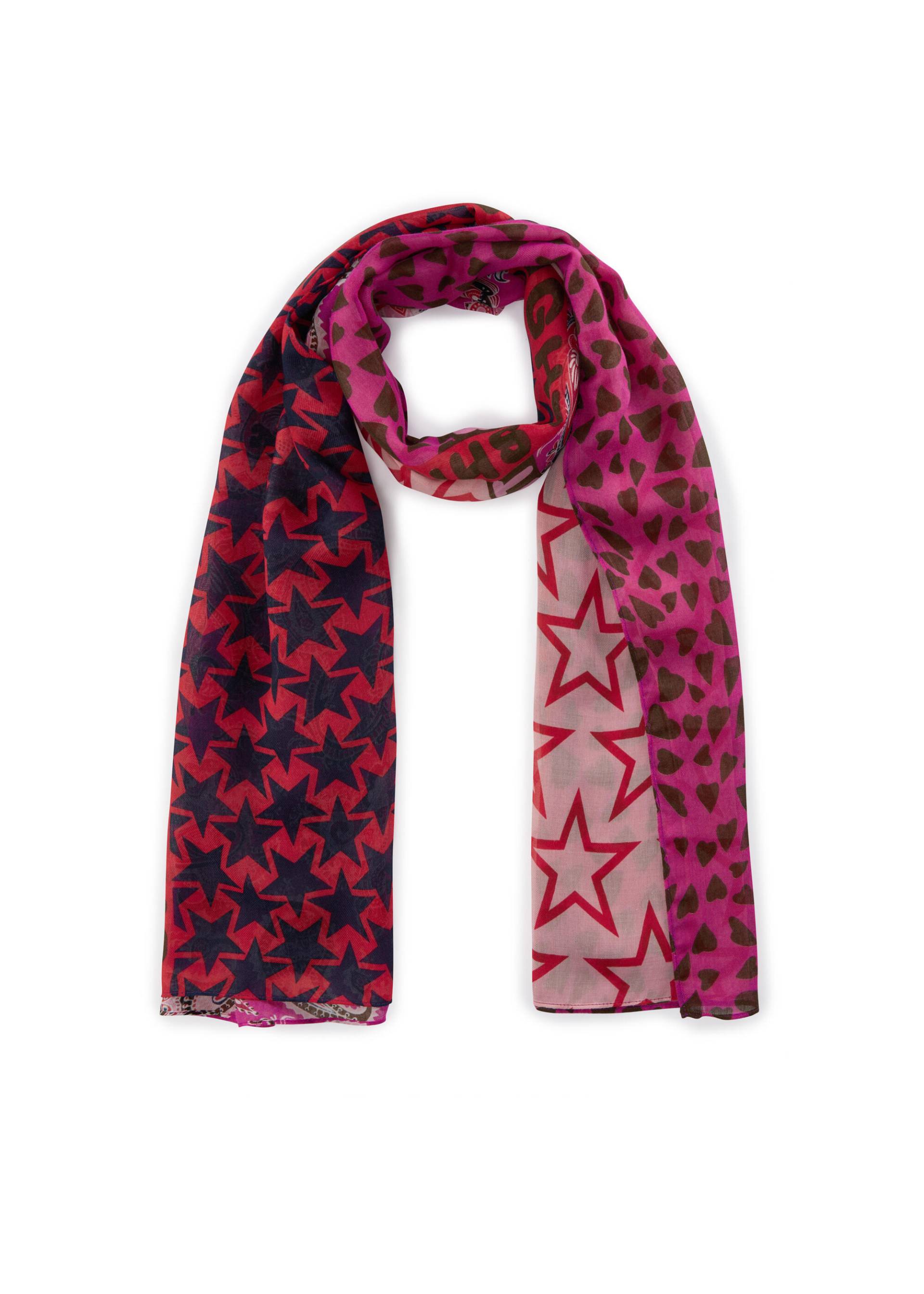 Schal aus recyceltem Polyester mit Multi-Mix-Muster pink - Gr. - one size von Codello Lifestyle Accessories GmbH