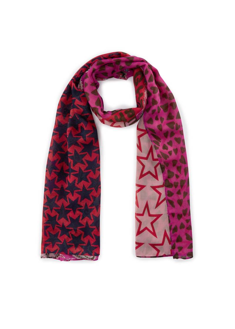 Schal aus recyceltem Polyester mit Multi-Mix-Muster pink - Gr. - one size von Codello Lifestyle Accessories GmbH