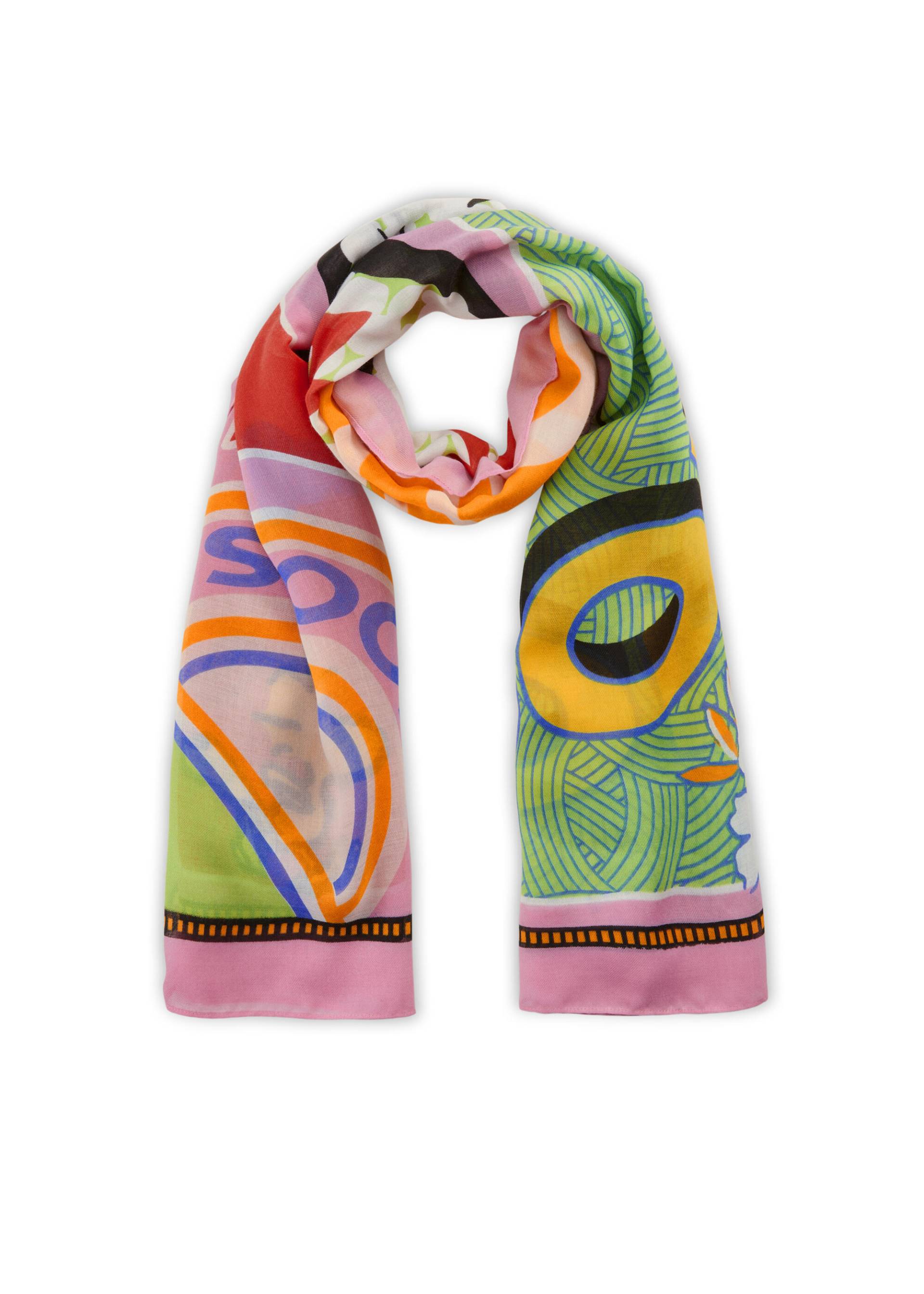 Schal aus recyceltem Polyester mit Snoopy-Motiv rot - Gr. - one size von Codello Lifestyle Accessories GmbH