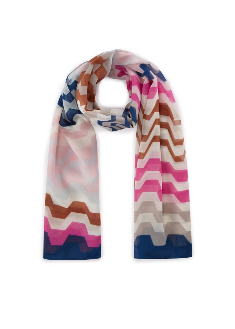 Schal aus recyceltem Polyester mit Wellen-Muster blau - Gr. - one size von Codello Lifestyle Accessories GmbH