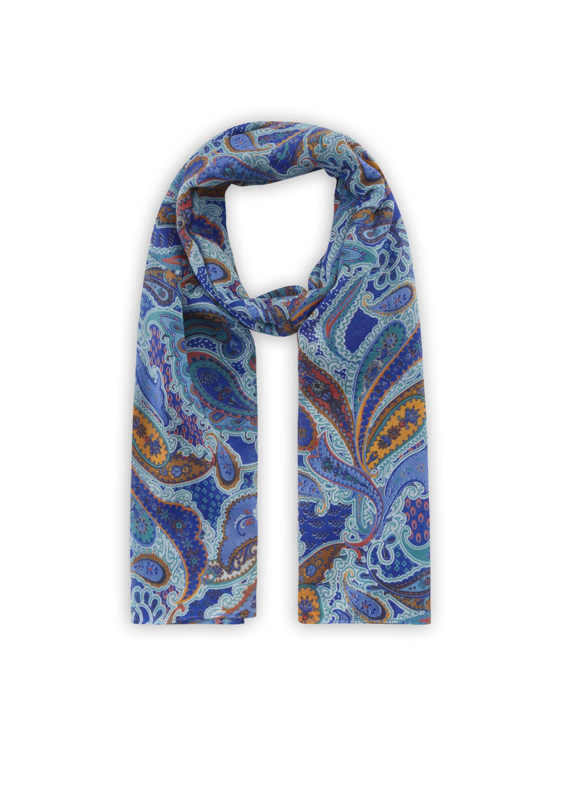 Schal aus recyceltem Polyester mit floralem Motiv blau - Gr. - one size von Codello Lifestyle Accessories GmbH