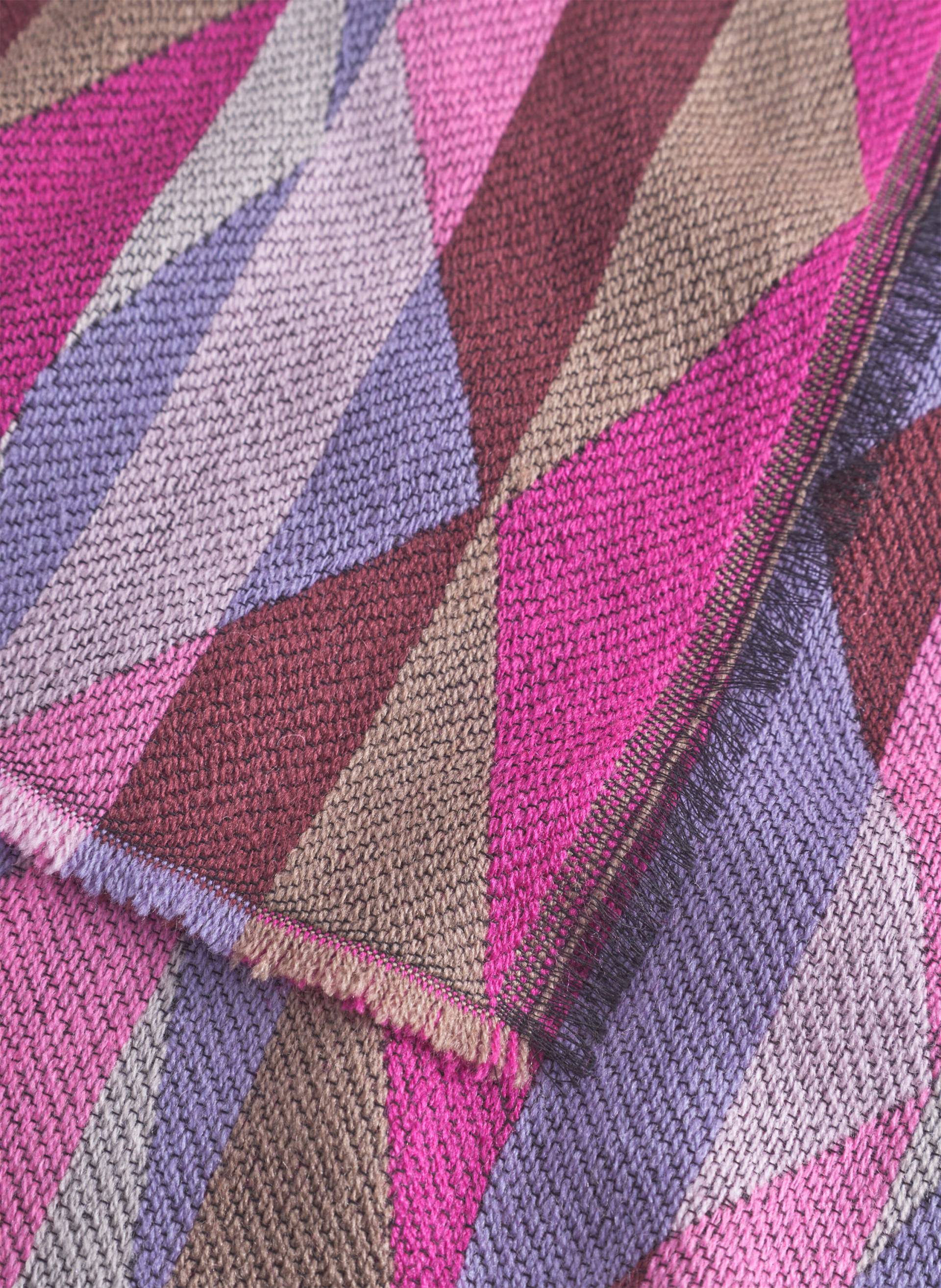 Schal aus weicher Wollmischung mit graphischem Dreiecksmuster pink - Gr. - one size von Codello Lifestyle Accessories GmbH