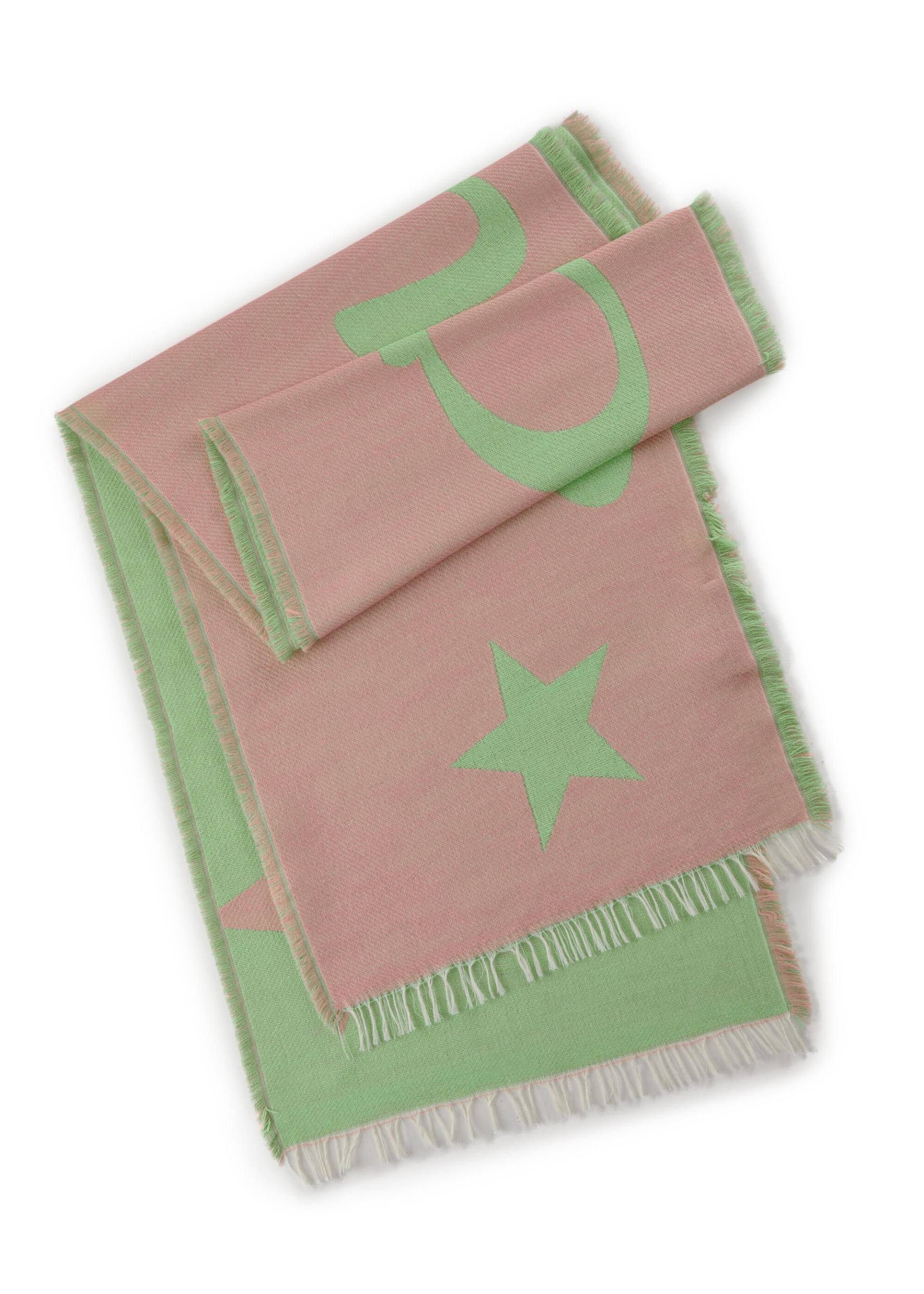 Schmaler Jacquard-Schal mit Glow-Schriftzug rosa - Gr. - one size von Codello Lifestyle Accessories GmbH