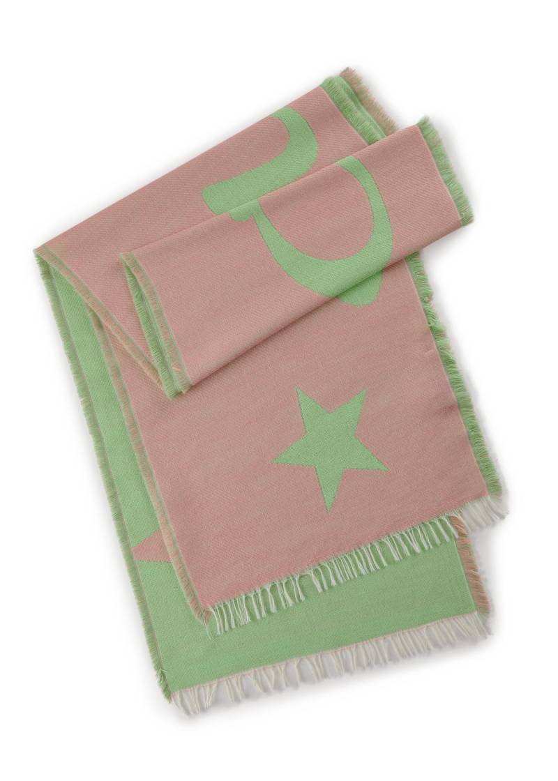 Schmaler Jacquard-Schal mit Glow-Schriftzug rosa - Gr. - one size von Codello Lifestyle Accessories GmbH