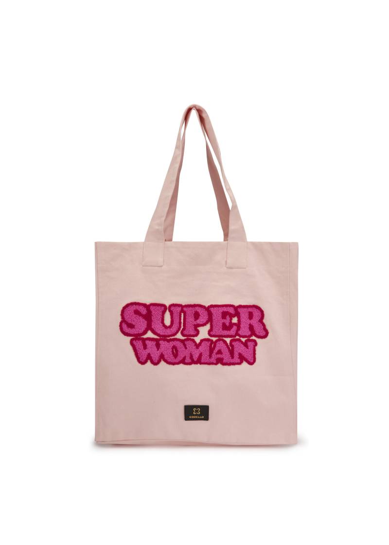 Shopper aus robustem Canvas mit Superwoman-Schriftzug pink - Gr. - one size von Codello Lifestyle Accessories GmbH