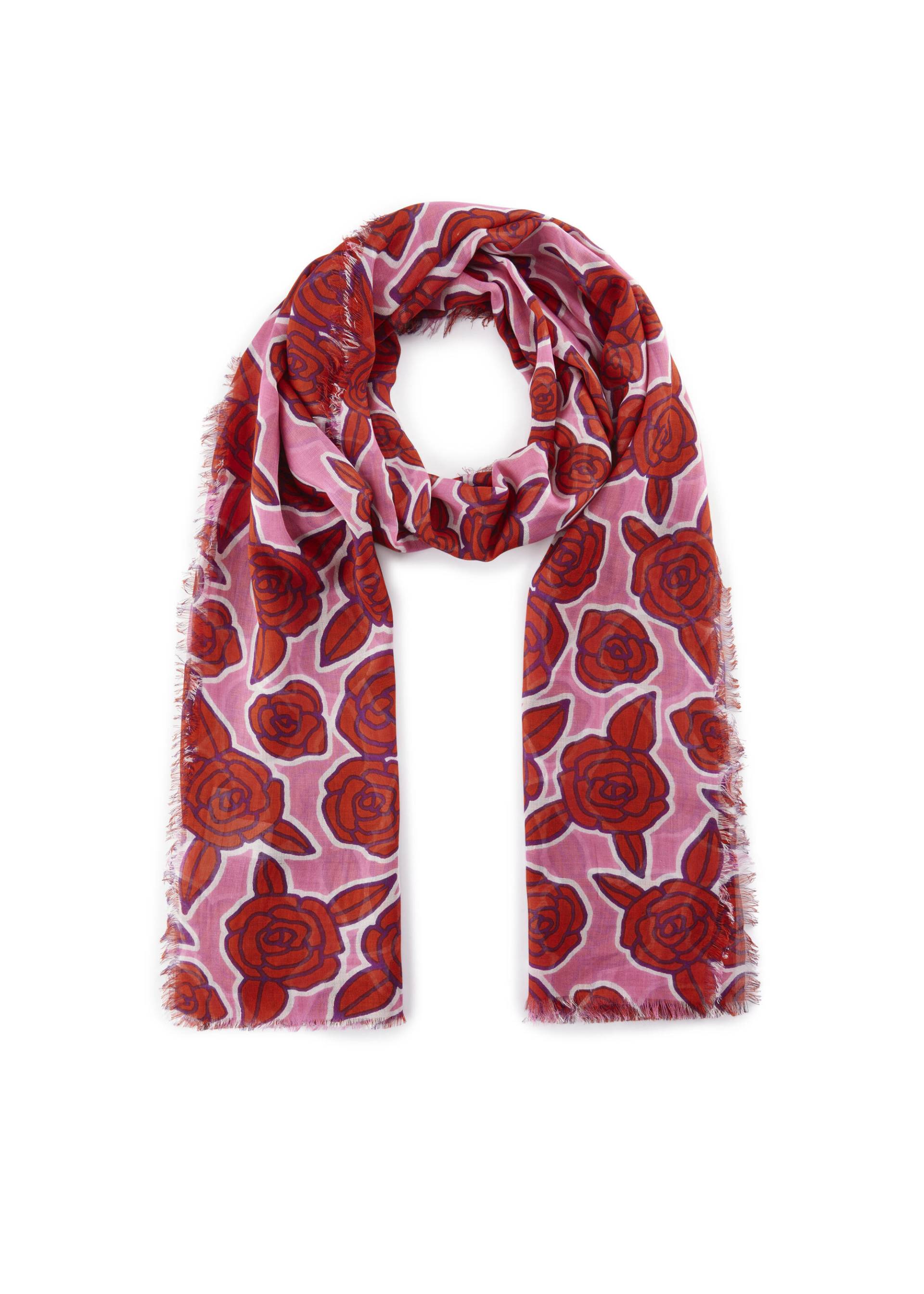 Softer Schal aus feinem Bambus mit Blumenmuster pink - Gr. - one size von Codello Lifestyle Accessories GmbH