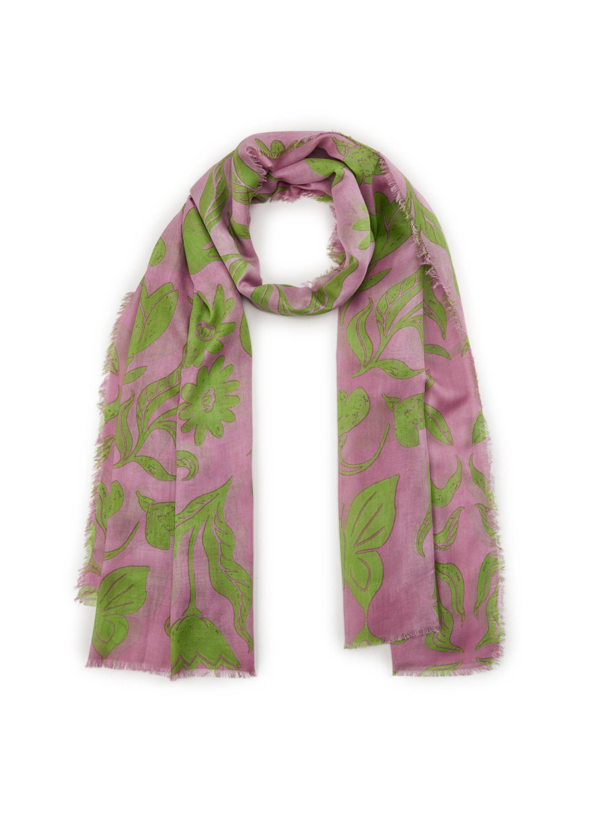 Softer Schal aus feinem Bambus mit Blumenmuster pink - Gr. - one size von Codello Lifestyle Accessories GmbH