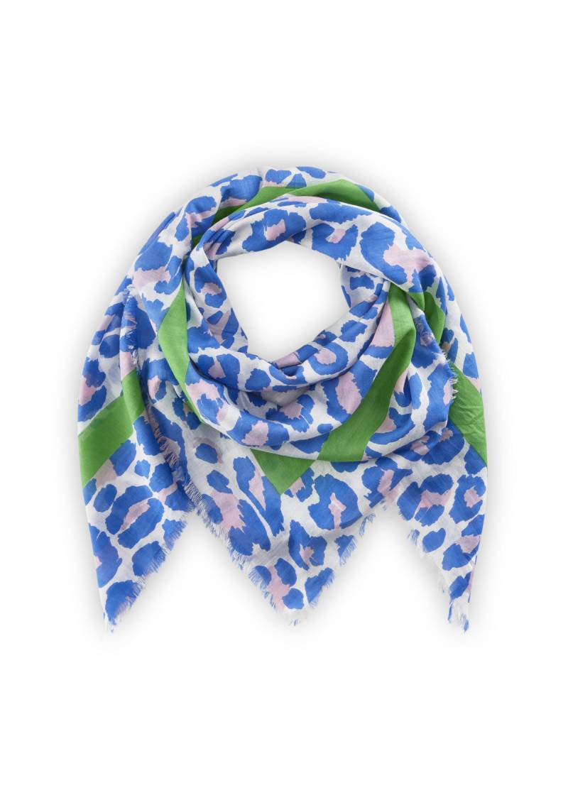Tuch aus Biobaumwolle mit Leo- Muster blau - Gr. - one size von Codello Lifestyle Accessories GmbH