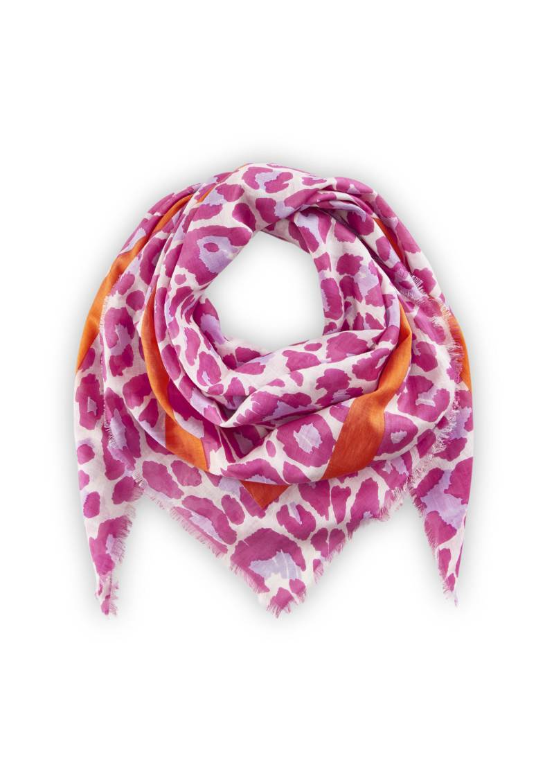 Tuch aus Biobaumwolle mit Leo- Muster pink - Gr. - one size von Codello Lifestyle Accessories GmbH