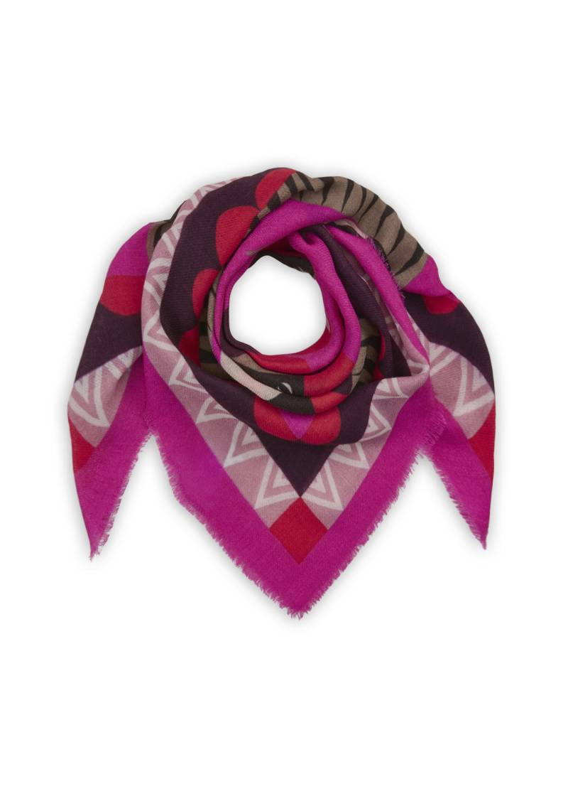 Tuch aus Wollmischung mit graphischem Mustern pink - Gr. - one size von Codello Lifestyle Accessories GmbH