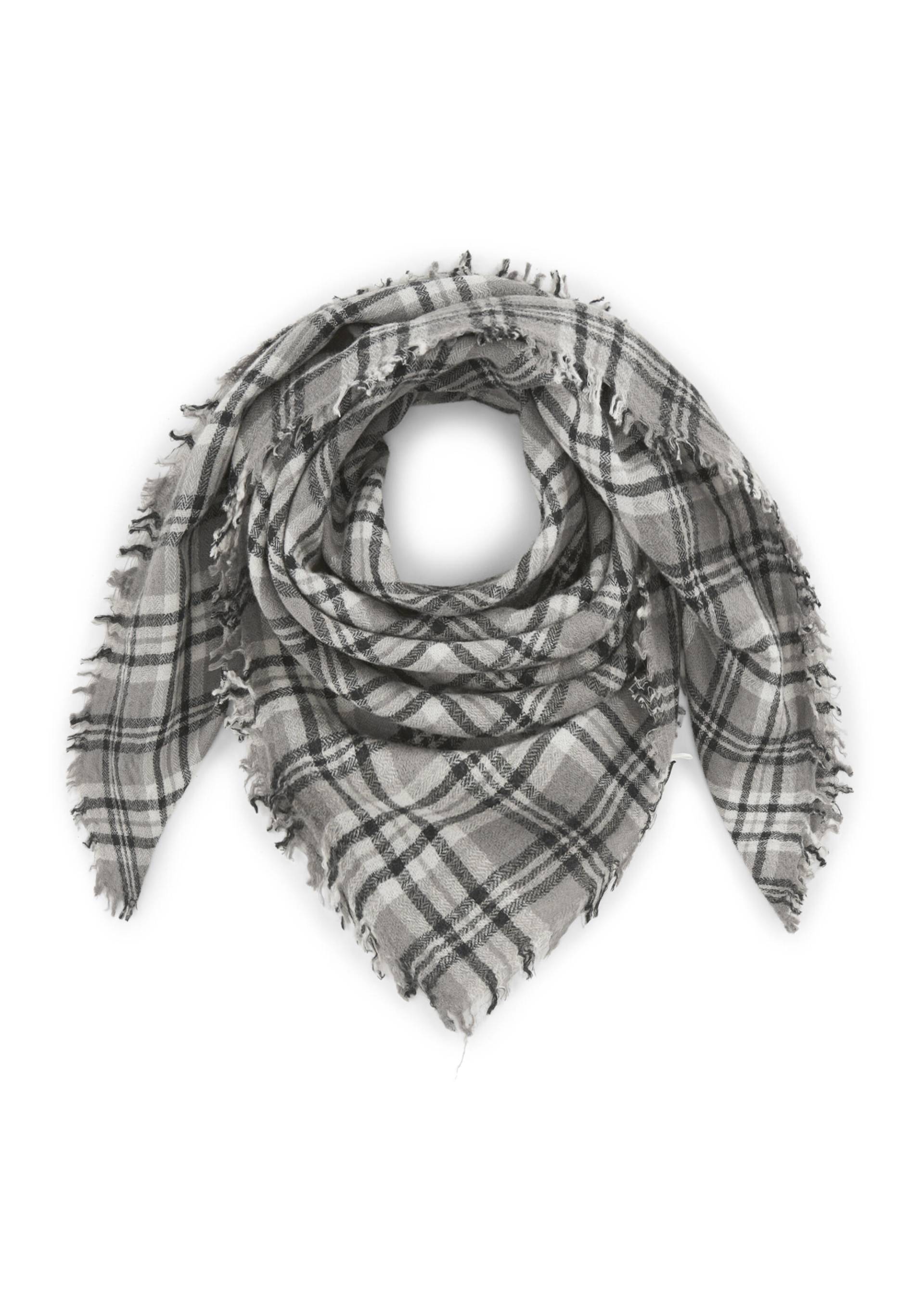 Tuch aus hochwertiger Wolle mit Karomuster grau - Gr. - one size von Codello Lifestyle Accessories GmbH