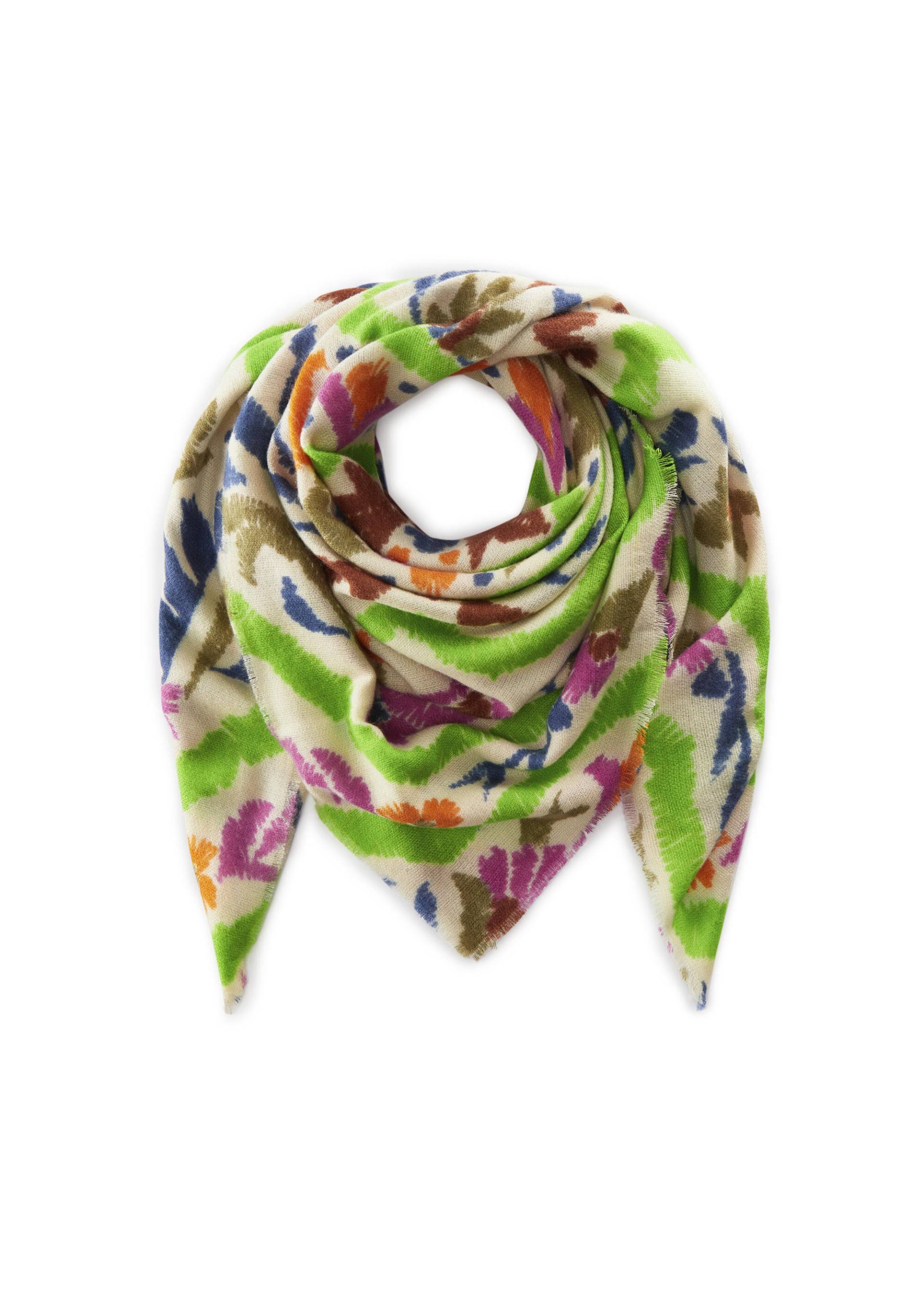 Wärmendes Tuch mit Folklore-Blumen-Muster grün - Gr. - one size von Codello Lifestyle Accessories GmbH