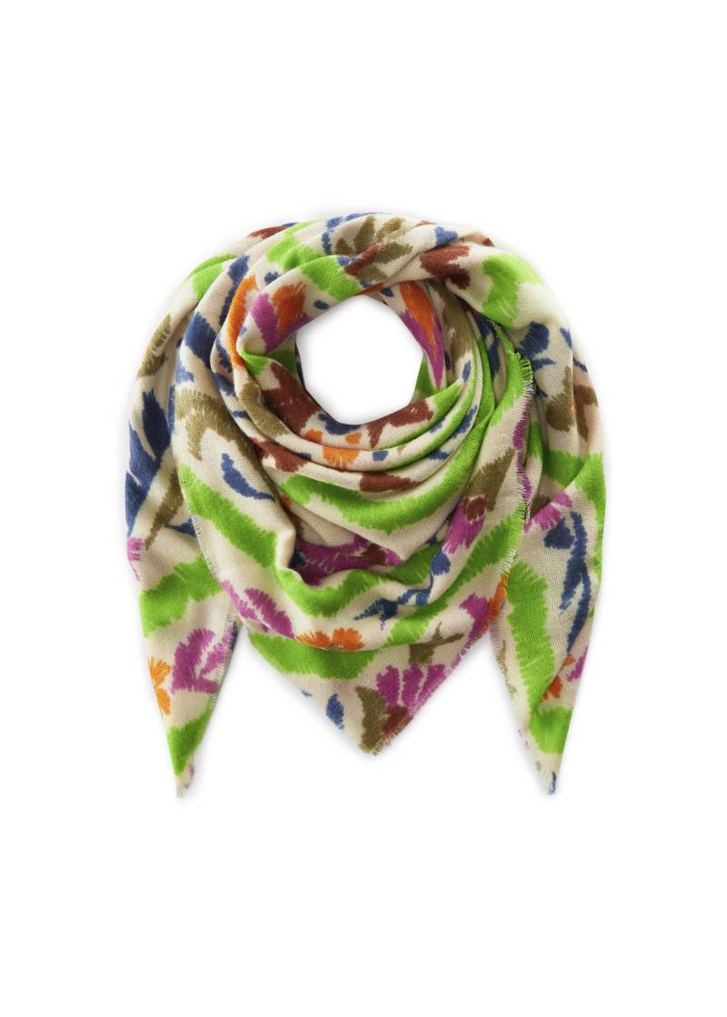 Wärmendes Tuch mit Folklore-Blumen-Muster grün - Gr. - one size von Codello Lifestyle Accessories GmbH