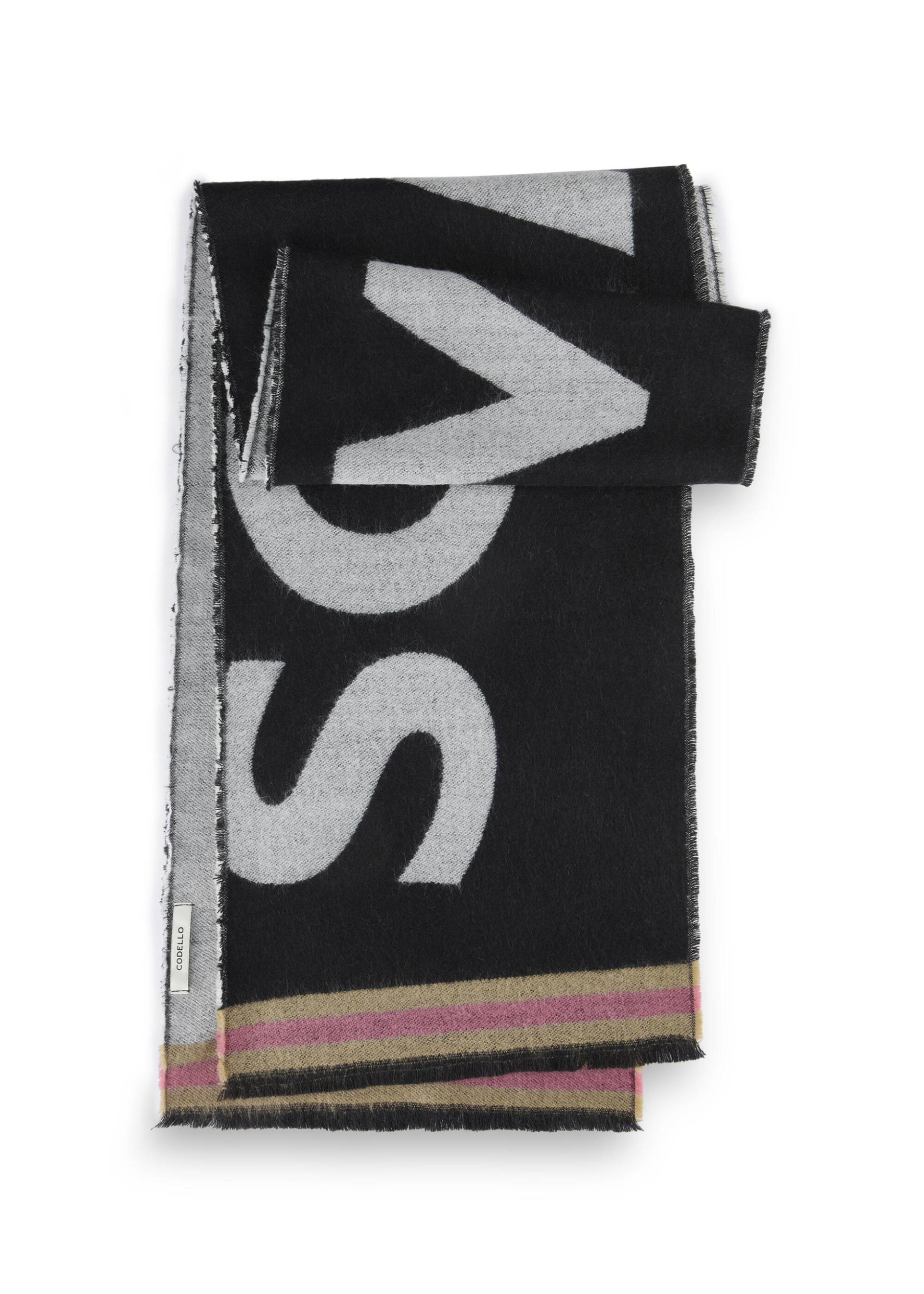 Weicher Schal in schmalem Format mit SoWhat-Statement schwarz - Gr. - one size von Codello Lifestyle Accessories GmbH