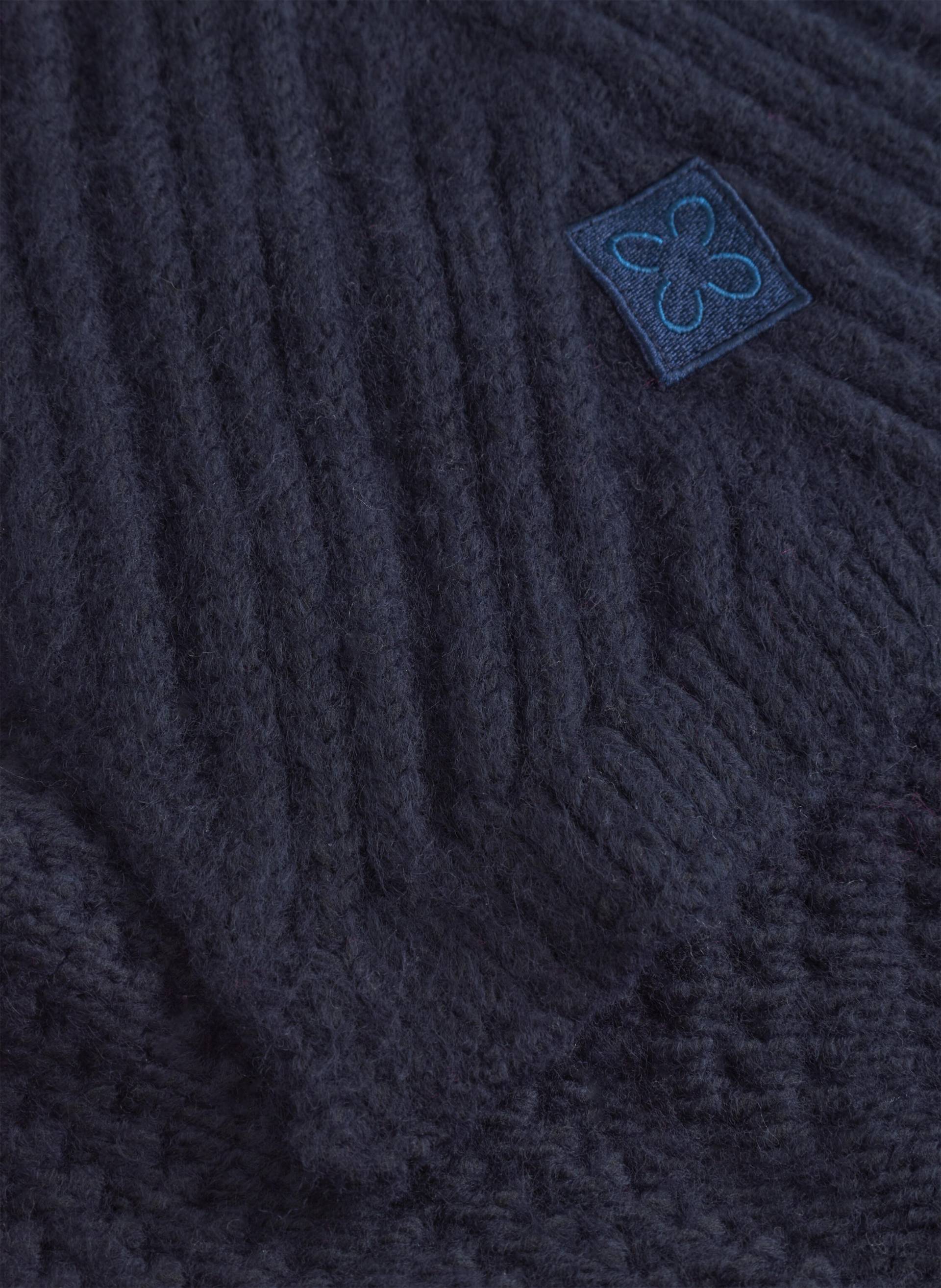 gestrickter Schal aus weicher Wollmischung mit Zopfmuster blau - Gr. - one size von Codello Lifestyle Accessories GmbH