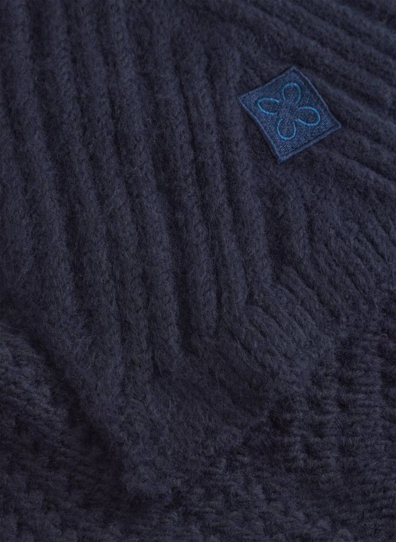 gestrickter Schal aus weicher Wollmischung mit Zopfmuster blau - Gr. - one size von Codello Lifestyle Accessories GmbH