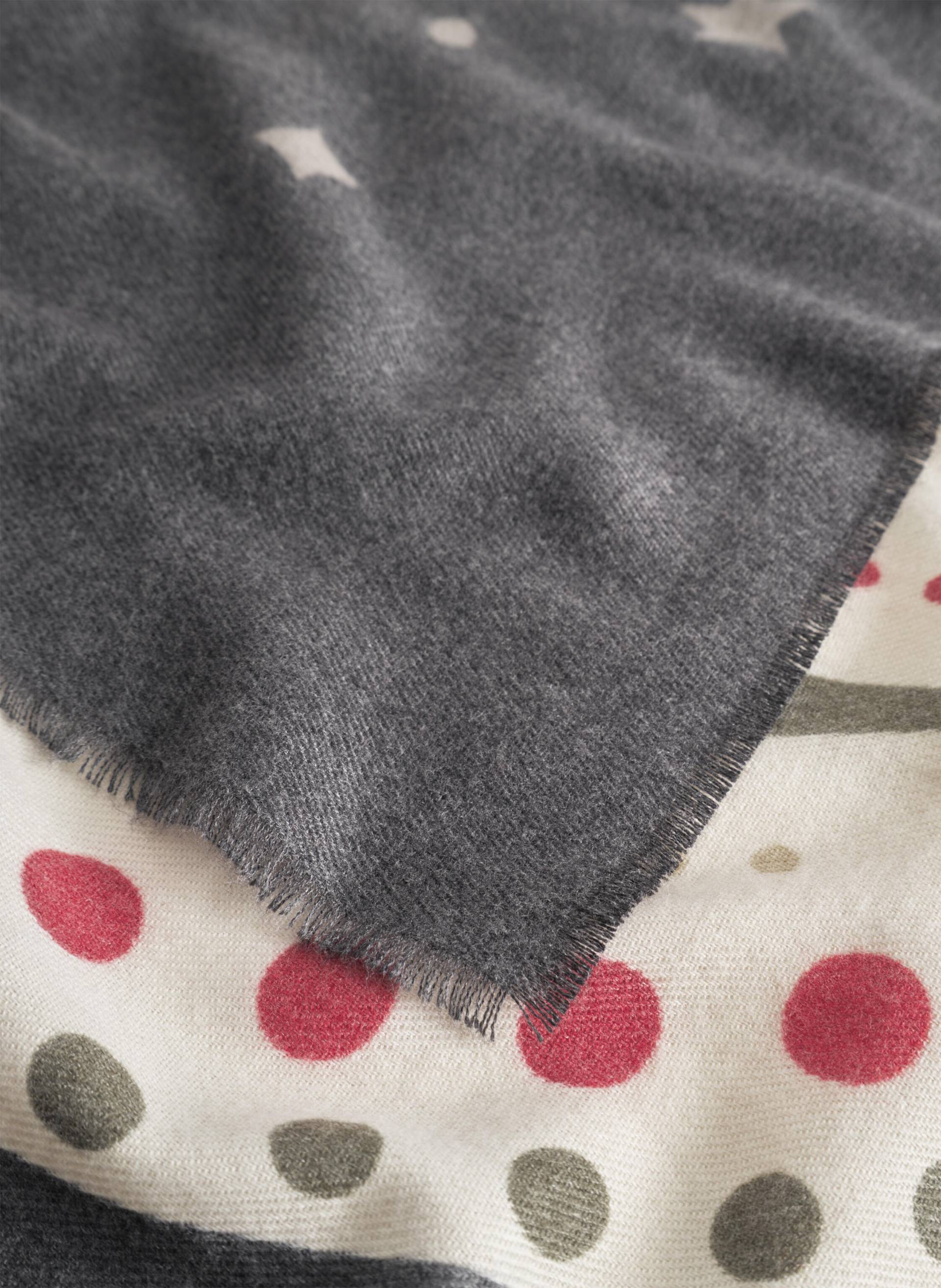 kaschmirweicher Schal mit Vogelprint und PEACE ON EARTH-Schriftzug schwarz - Gr. - one size von Codello Lifestyle Accessories GmbH