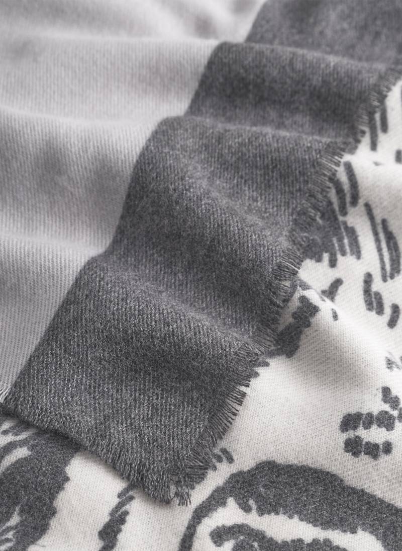 kaschmirweicher Schal mit gezeichnetem Hundeprint grau - Gr. - one size von Codello Lifestyle Accessories GmbH