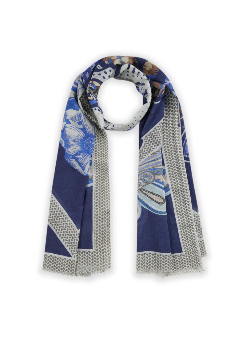 luftiger Schal aus Organic Cotton mit Medusa-Motiv blau - Gr. - one size von Codello Lifestyle Accessories GmbH