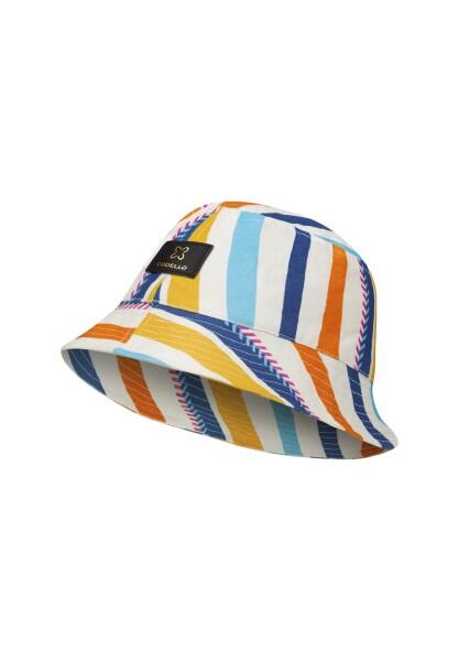 Codello - Codello Bucket Hat Summer Stripes, Weiß-Blau von Codello