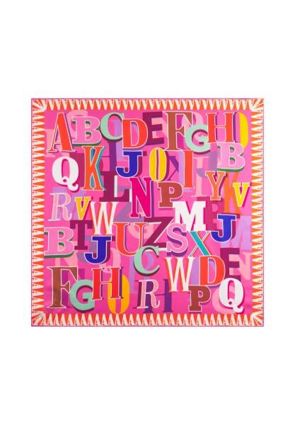 Codello - Codello Nicki-Tuch, Seidentuch Alphabet, Pink von Codello