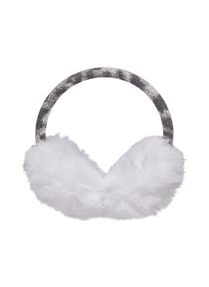 Codello - Codello Ohrenwärmer mit gestricktem Fellmuster, Grau von Codello