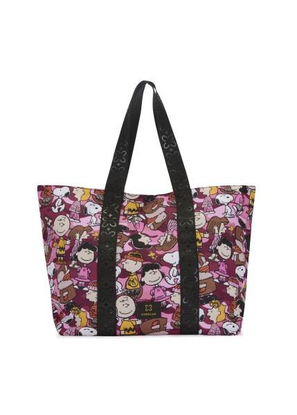 Codello - Codello X Peanuts Camouflage-Berry, Shopper, Beere-Mehrfarbig von Codello