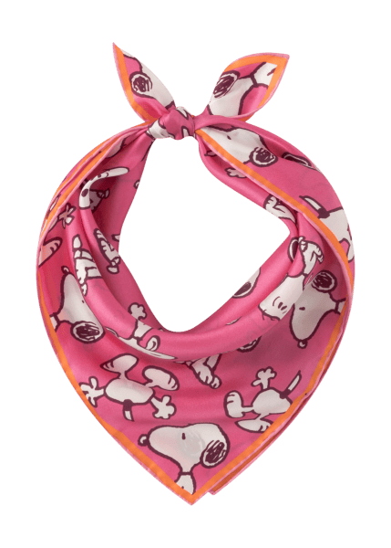 Codello - Codello X Peanuts Seidentuch mit Snoopy-Allover, Pink von Codello