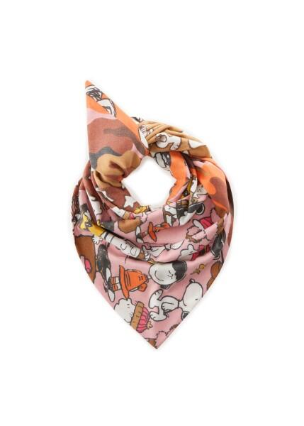 Codello - Codello X Peanuts Stars & Camouflage Dreieckstuch, Orange-Braun-Mehrfarbig von Codello