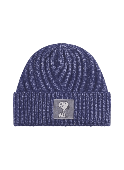 Codello - Codello X Peanuts Strickmütze mit Snoopy-Patch, Blau von Codello