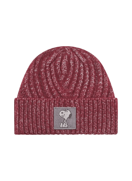 Codello - Codello X Peanuts Strickmütze mit Snoopy-Patch, Rot von Codello