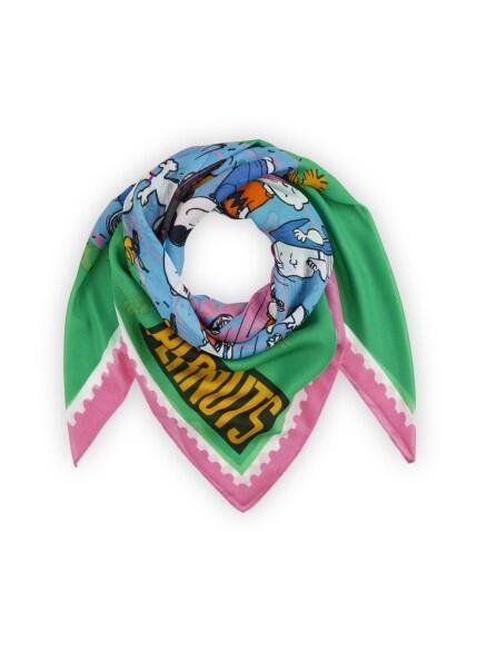 Codello - Codello X Peanuts Tuch, Schal, World of Snoopy-Collection, Grün-Mehrfarbig von Codello