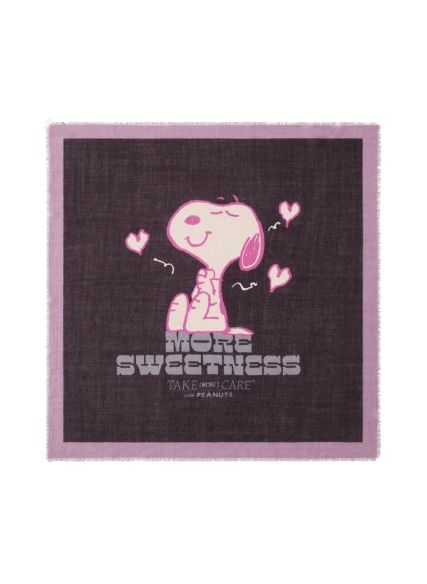 Codello - Codello X Peanuts Woll-Modal Tuch mit Snoopy-Motiv, Braun von Codello