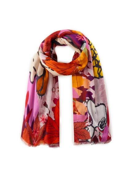 Codello - Codello X Peanuts XL-Character-Schal, Beere-Mehrfarbig von Codello