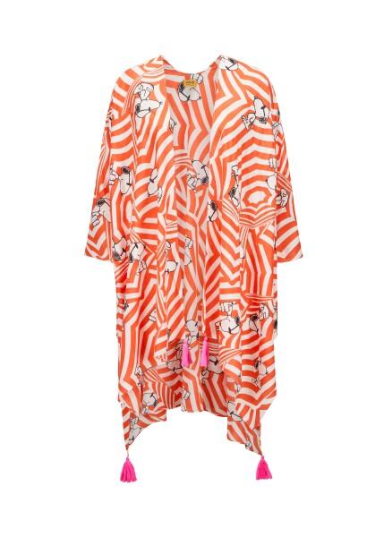 Codello - Codello X Peanuts sommerliches Poncho mit Snoopy-Motiven, Rot-Multicolor von Codello