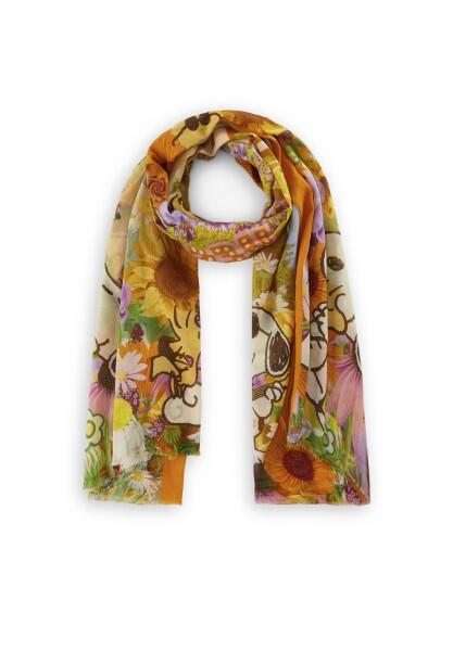 Codello - Codello X Snoopy Big Flower Power Schal, Orange-Multicolor von Codello