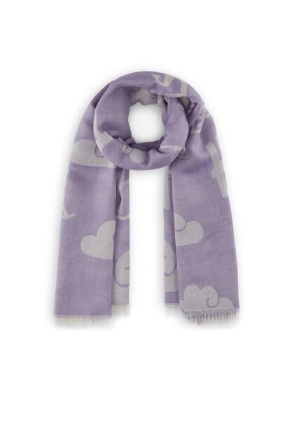 Codello - Codello X Snoopy Flower Power Happy Jacquard Schal, Lila von Codello