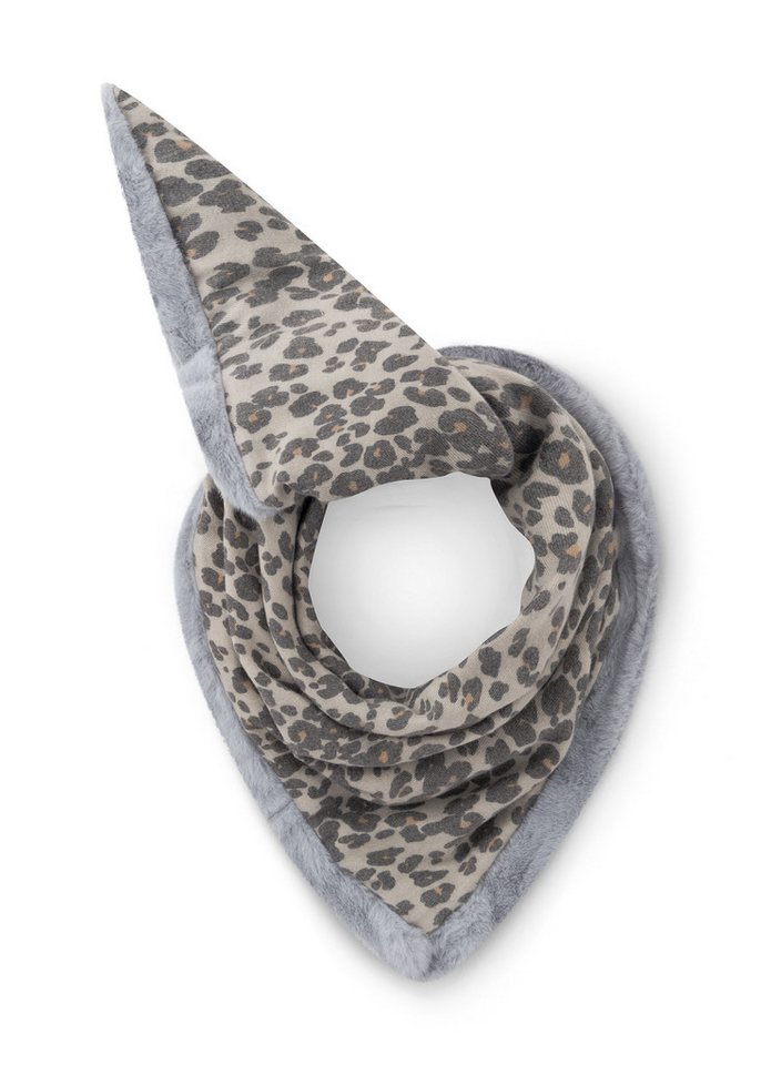 Codello Dreieckstuch, (1-St), mit Teddyfellrückseite mit Leo-Muster von Codello