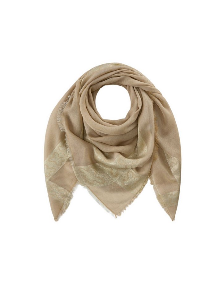 Codello Dreieckstuch Codello Damen Lurex-Tuch aus Baumwolle in beige, grau oder pink, Auch als Stola tragbar von Codello