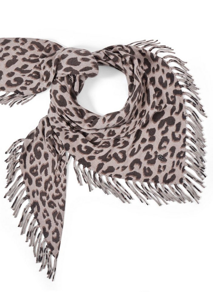 Codello Dreieckstuch Codello Dreieckstuch mit Leofelldruck und Strickfransen, Leofelldruck von Codello