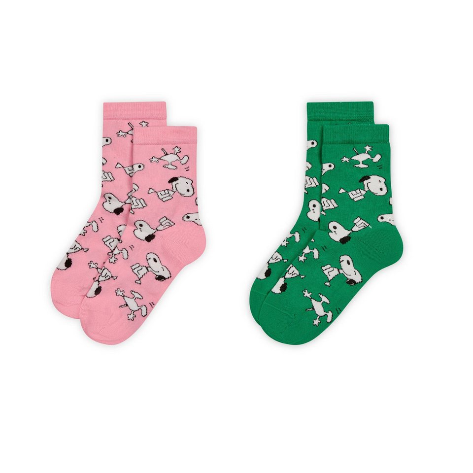 Codello Freizeitsocken Codello Peanuts Socken 2-er Set mit Snoopy-Motiv SNOOPY ALL OVER Motive von Codello