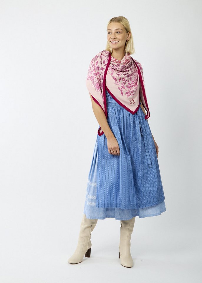 Codello Halstuch, mit handgedrucktem Blumen-Motiv von Codello