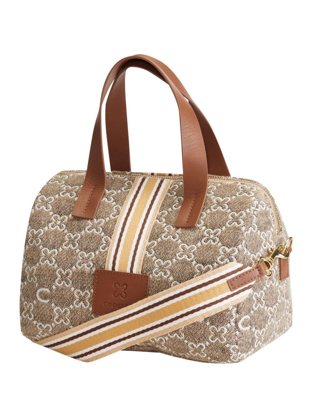 Codello Logo-Bowling-Bag Damen Baumwolle bedruckt, beige von Codello