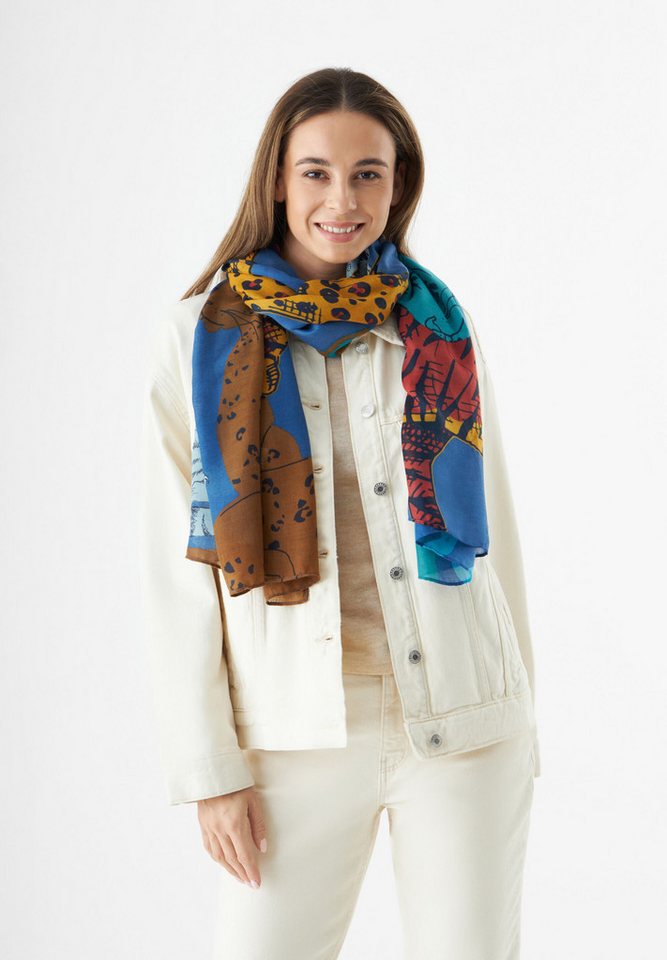 Codello Modeschal, (1-St), Plakative Leo- und Tiger-Motive von Codello